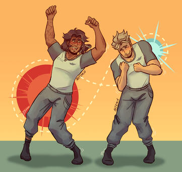 Dante and Davis dancing Dante and Davis dancing